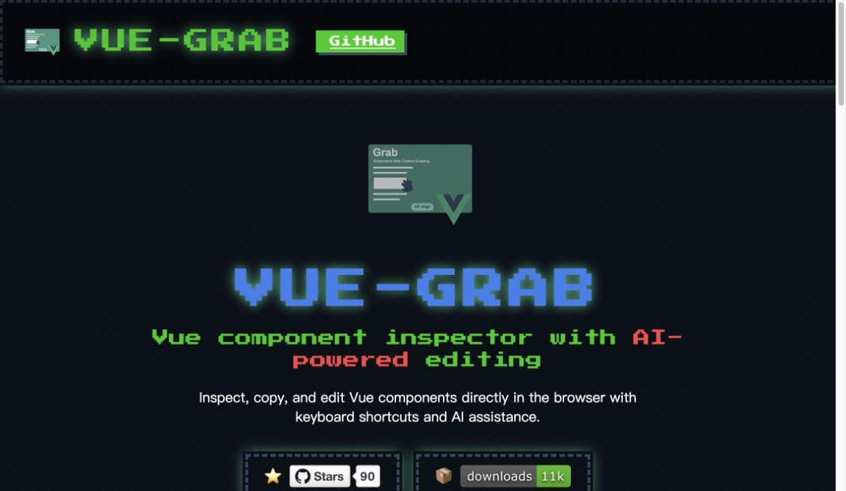 vue-grab website preview
